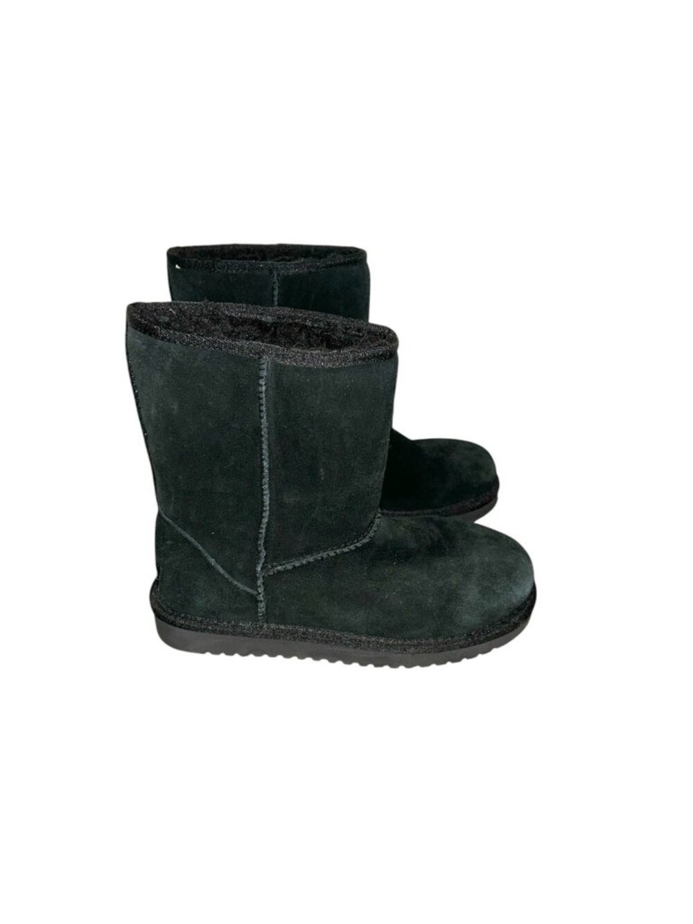 Koolaburra by UGG Koola Black Suede Faux Fur Lined Ankle Winter Boots Size 6